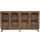 Ivinta Kitchen Buffet Table With Storage  Sideboard Cabinet With Glass Doors