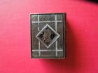 J5788  Antique vtg Match Box  Holder  Don Quixote Enameled Book  Form Scarce