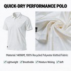 Men s Quick Dry Polo Shirt Upf 50  Moisture Wicking Performance Sport Golf Polo