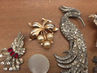 Vintage Antique Art Deco Rhinestone Repair Broken Craft Pieces Jewelry Lot  8