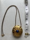 Vintage Estee Lauder Perfume Compact Pendant Empire Necklace 1970 s