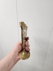 Vintage Tamar Hanukkah Israel Menorah Brass Judaica Hebrew Patina 8  Lion