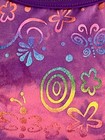 Gk Jazz Dance Cheer Adult Medium Purple Pink Tie Dye Foil Print Tank Crop Top M