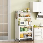 Storage Cabinet -bakers Rack With Wheels  250kg Capacity   Strong   Thick Frame