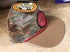 New Shiner Beer Magellan Coyote Brown Woodland Camo Snapback Hat Cap Patch Retro