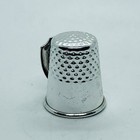 North Carolina Souvenir Tarheel State Silver Tone Metal Thimble 
