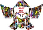 Ski Doo Snowmobile Wrap Kit Rev xp  Xr xs xm 08-23 Sticker Blast  Sticker