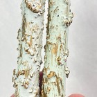 Vintage Pair Faux Melting Taper Candles Painted Gold Blue Green