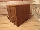 Vintage Yawman Wood File Cabinet Desktop Document Organizer Storage Chest  Mail