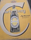 Antique Carlsberg Beer Danish Denmark Poster Sign Advertisement