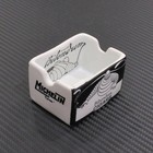 Bibendum Ashtray Michelin Man Square Ceramic Accessory Tray Used