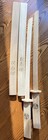 2 Vtg Japanese Wooden Wakizashi Swords Tokugawa Clan Crest Mitsuba Aio 15    Blade