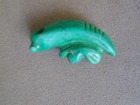 Antique Asian Amulet Beast Chinese Art Carving Green Stone Jewelry
