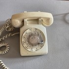 Vintage Antique Rotary Dial Desk Table Telephone Cream Color