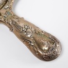 Antique Art Nouveau Sterling Silver Repousse Scottish Thistle Flower Hand Mirror