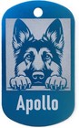 Military Style Customized German Shepherd Dog Id Tag - Name Tag For Pet Collar