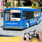 Double E 6ch Rc Car Toys For Boys Remote Control Bus Open Door With Sound Light 