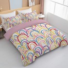 Twin Size Colorful Rainbow Duvet Cover Set 3 Pieces 1 Duvet Cover 86x68 2