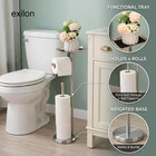 Toilet Paper Holder Stand For Bathroom Floor Freestanding Toilet Roll Dispenser 