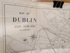 Vintage Map Of Dublin Ireland   Suburbs Onion Skin 17  Map Michael Scott  Delt  