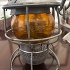 Antique L n Rr Railroad 1925 Kerosene Lantern With Amber Globe Complete