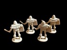Crossbows And Catapults Replacement Figures 4 Tan Soldiers Vintage 1983 Parts