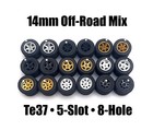 10x Sets Off-road 14mm Mix Real Rider Wheels W  Rubber Tires For 1 64 Scale Cars