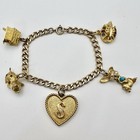 Vintage 1960s 12k Gold Filled Charm Bracelet   Big Bold Hobco House Of Borvani