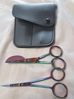 Small Embroidery 4 5 Inch Scissors Set Of 2 Kit - Mini Double Bend Offset