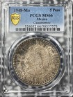 1948-mo Mexico 5 Pesos Pcgs Ms66 Lot g7924 Large Silver  Beautiful Toning 