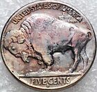 Hobo Buffalo Nickel - Indian Brave Skull Novelty Hobo Coin - Custom Colored