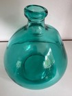 Vidrios San Miguel Bulb Vase 100  Recycled Glass Aqua Blue Handmade Spain