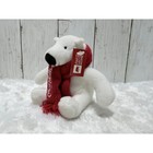 Coca-cola Arctic Home Polar Bear Plush W  Red Scarf 8    Nwt Holiday Decor