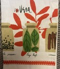 New With Tag Vera Neumann Kitchen Tea Hand Towel Cotton linen Spice Jars White