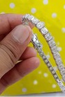 7 Ct Asscher Cut Lab Created Diamond Tennis Bracelet 7  Solid 14k White Gold Vvs