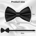 Uraqt Men s Bow Tie  Classic Solid Color Pre-tied Bow Tie For Men  Satin Tux 