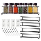4 Packs Kitchen Spice Rack Organizer Storage Shelf Cabinet Jar Holder Wall Mount