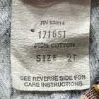 Vintage Baby Girl Toddler Dress Size 2t Acid Wash Denim 1980s 1990s Cottagecore