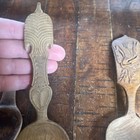Vintage Carved Primitive Rustic  Wooden Spoon Folk Art