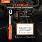 Vevor Torque Wrench Adjustable Torque Wrench 1 4  Drive 20-200in lb 2 3-23nm