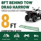8ft Drag Harrow Driveway Grader Landscape Power Rake For Atv Utv Tractor Yard