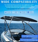 Universal Wakeboard Tower Boat Bimini Top For 2-2 5  Tube Wake Towers On Boats