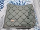 Equestrian Stockholm Dressage Saddle Pad Striking Valley Green With Bonnet Full