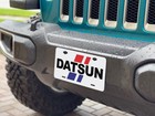 Retro Vintage Datsun Racing White Vanity Aluminum Metal License Plate Tag New