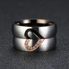 I Love You Engraving Wedding Engagement Ring Stainless Steel Couple Lover Ring