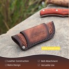 Tourbon 4  Fixed Blade Leather Knife Sheath Protector Cover Belt Holster Camping