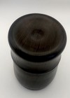 Chazutsu Wooden Tea Caddy Style Canister Made Of Solid Dark Carved Wood 