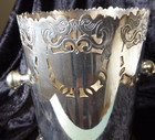 Antique Wine Bottle Coaster Osiris Argentina W Handles Silver Plated Art Nouveau