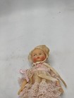 Vintage Dollhouse Miniature Handmade Fabric Jointed Baby 1 1 4 h 1990 1 12