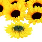 Coferset 40pcs Fake Sunflower Heads With Stems  4  Sunflower Artificial Silk    